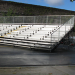 Mobile Bleachers at "Every 15 Minutes" re-enactment